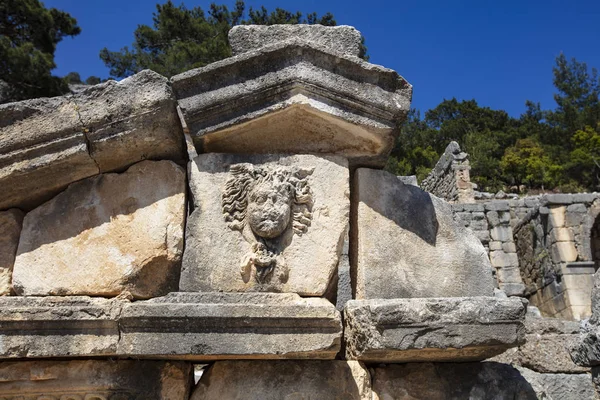 Ancient Lycian City Arykanda Descripción General Del Complejo Gimnasios Arykanda — Foto de Stock