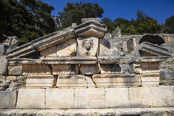 Antica Città Licia Arykanda Panoramica Del Complesso Palestra Arykanda Antica — Foto Stock