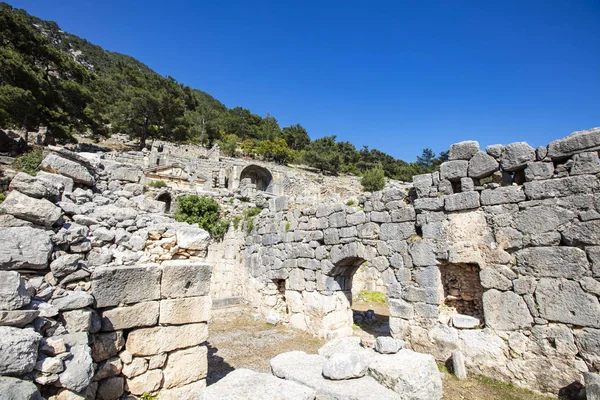 Ancient Lycian City Arykanda Descripción General Del Complejo Gimnasios Arykanda — Foto de Stock