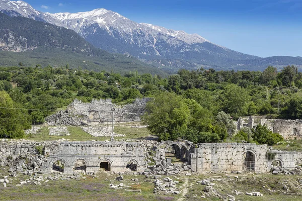 Tlos Una Antigua Ciudadela Lycian Ruinas Cerca Ciudad Turística Fethiye — Foto de Stock