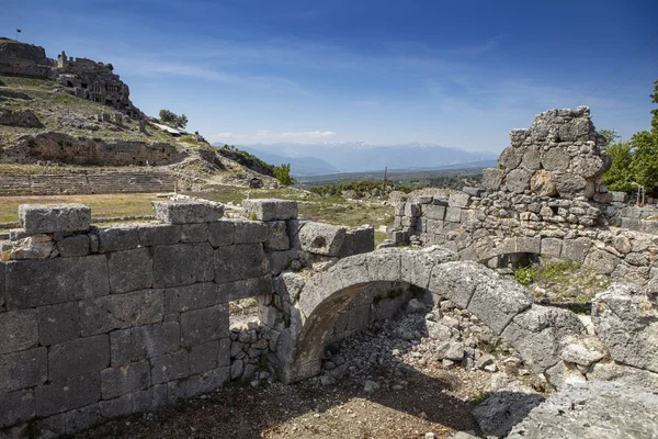 Tlos Ist Eine Antike Lykische Zitadelle Auf Einem Hügel Der — Stockfoto