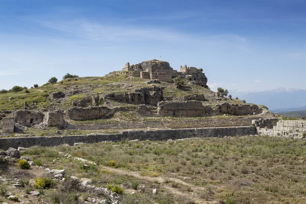 Tlos Una Antigua Ciudadela Lycian Ruinas Cerca Ciudad Turística Fethiye — Foto de Stock