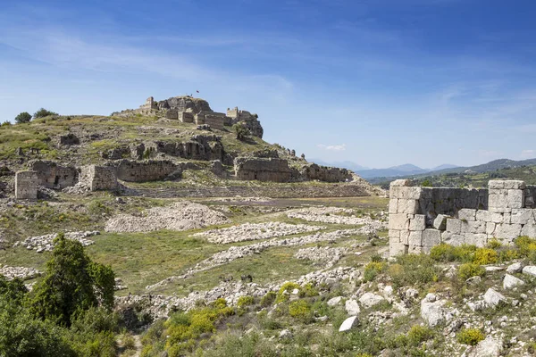 Tlos Una Antigua Ciudadela Lycian Ruinas Cerca Ciudad Turística Fethiye — Foto de Stock