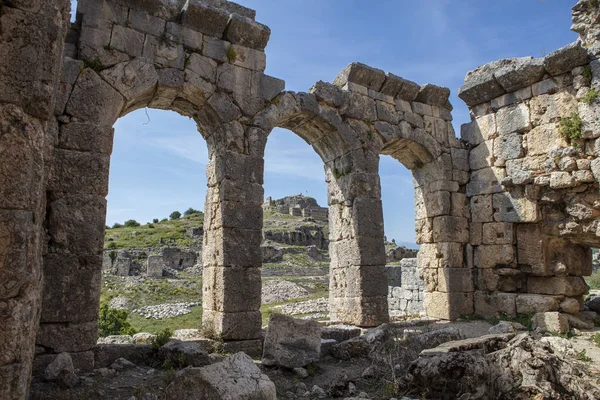 Tlos Una Antigua Ciudadela Lycian Ruinas Cerca Ciudad Turística Fethiye — Foto de Stock