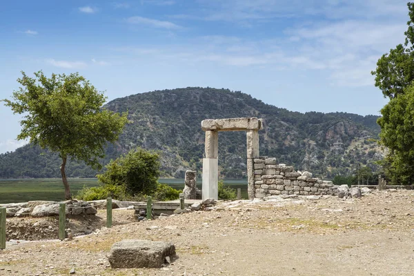 Antigua Ciudad Kaunos Valle Dalyan Turquía Kaunos Latín Caunus Fue — Foto de Stock