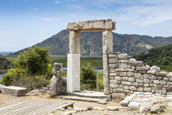 Cidade Antiga Kaunos Vale Dalyan Turquia Kaunos Latim Caunus Foi — Fotografia de Stock