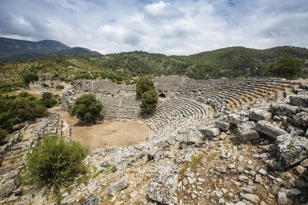 Antigua Ciudad Kaunos Valle Dalyan Turquía Kaunos Latín Caunus Fue — Foto de Stock