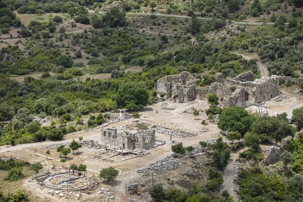 Αρχαία Πόλη Κάουνος Κοιλάδα Νταλουάν Τουρκία Καύνος Λατινικά Caunus Ήταν — Φωτογραφία Αρχείου