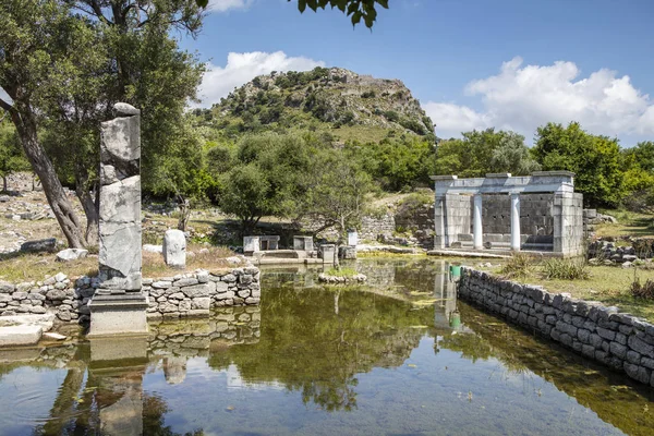 Antigua Ciudad Kaunos Valle Dalyan Turquía Kaunos Latín Caunus Fue — Foto de Stock