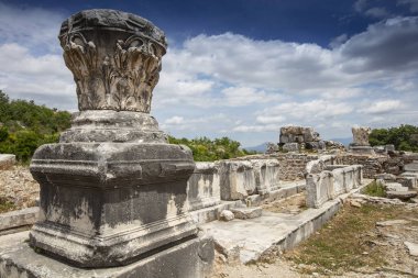 Stratonikeia antik kenti. Stratonikeia, Caria bölgesi 'nin içinde yer alan antik bir şehirdir. Bugünkü Eskihisar köyünde, Muğla Eyaleti, Türkiye 'de yer almaktadır.