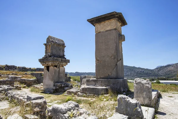 Xanthos Antica Città Monumento Sepolcrale Rovine Dell Antica Città Xanthos — Foto Stock