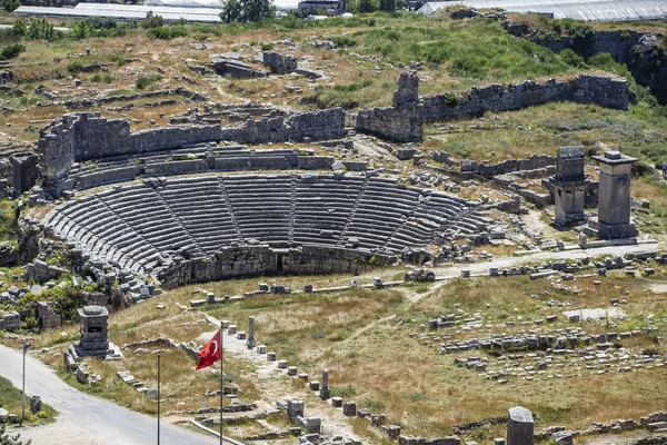 Αρχαία Πόλη Ξανθός Μεγάλο Μνημείο Και Ερείπια Της Αρχαίας Πόλης — Φωτογραφία Αρχείου