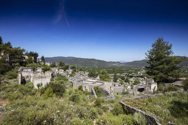 Opuszczona Grecka Wioska Kayakoy Fethiye Turcja Ghost Town Kayakoy — Zdjęcie stockowe