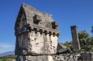 Pinara Antik Likya SütunU Türbesi, Fethiye, Türkiye