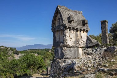 Pinara Antik Likya SütunU Türbesi, Fethiye, Türkiye