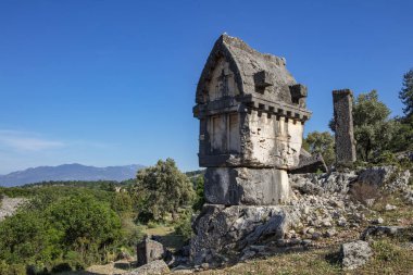 Pinara Antik Likya SütunU Türbesi, Fethiye, Türkiye