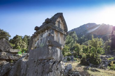 Pinara Antik Likya SütunU Türbesi, Fethiye, Türkiye
