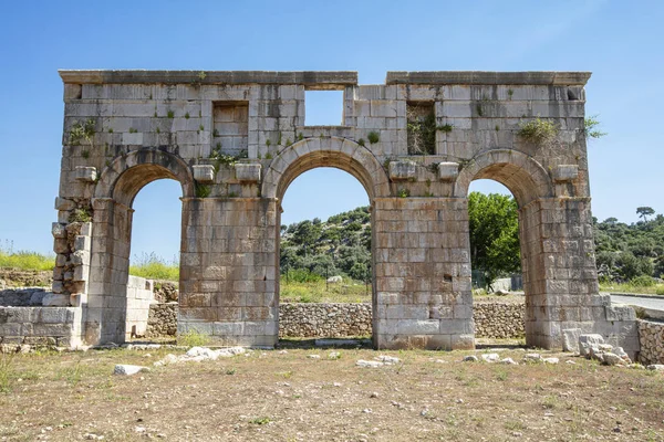 Πατάρα Pttra Ερείπια Της Αρχαίας Πόλης Της Λυκίας Πατάρα Αμφιθέατρο — Φωτογραφία Αρχείου