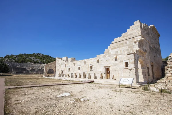 Patara Pttra Ruinas Antigua Ciudad Lycian Patara Anfi Teatro Salón — Foto de Stock
