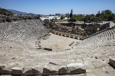 Arkeolojik kalıntıları Likya kaya mezarları Myra, Türkiye'de kesme