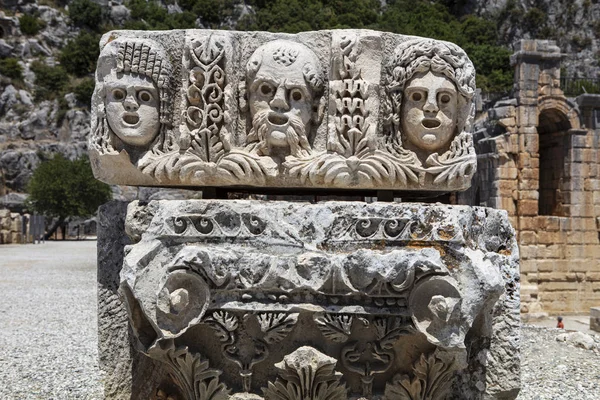 Archeologische Overblijfselen Van Lycische Rots Gesneden Graven Myra Turkije — Stockfoto