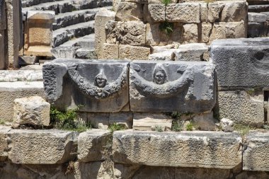 Arkeolojik kalıntıları Likya kaya mezarları Myra, Türkiye'de kesme