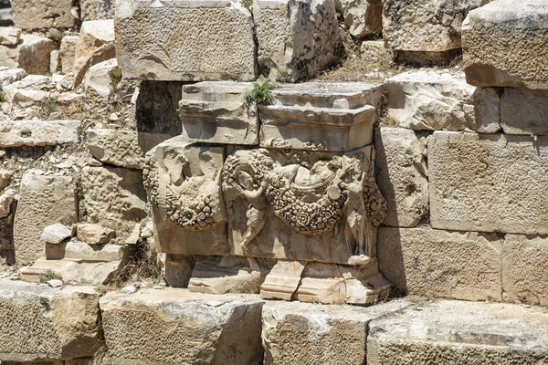 Restos Arqueológicos Las Tumbas Cortadas Roca Lycian Myra Turquía — Foto de Stock