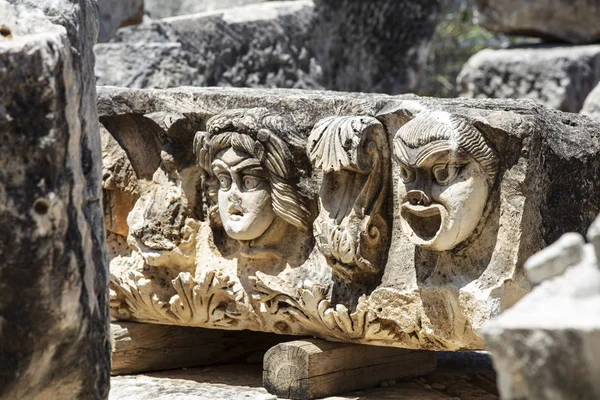 Restos Arqueológicos Las Tumbas Cortadas Roca Lycian Myra Turquía — Foto de Stock