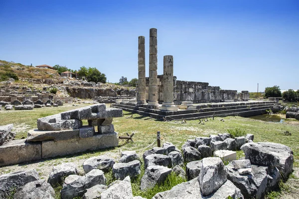 Letoon Letoum Città Antica Colonne Dell Antica Città Letoon Vicino — Foto Stock