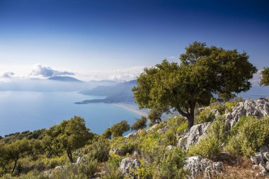 Dalyan, Türkiye İztuzu Plajı'nın panoramik manzarası