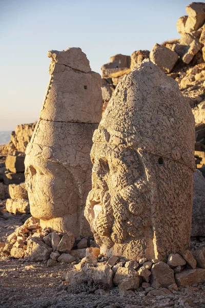 Estátuas Topo Montanha Nemrut Adiyaman Turquia — Fotografia de Stock