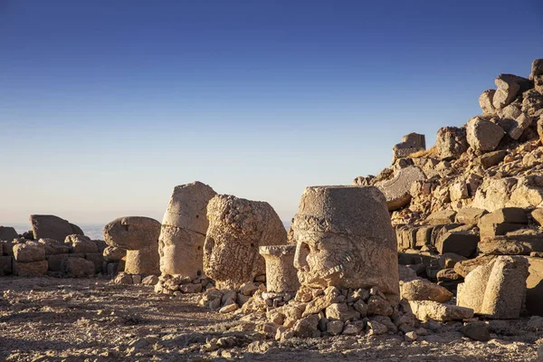 Estátuas Topo Montanha Nemrut Adiyaman Turquia — Fotografia de Stock