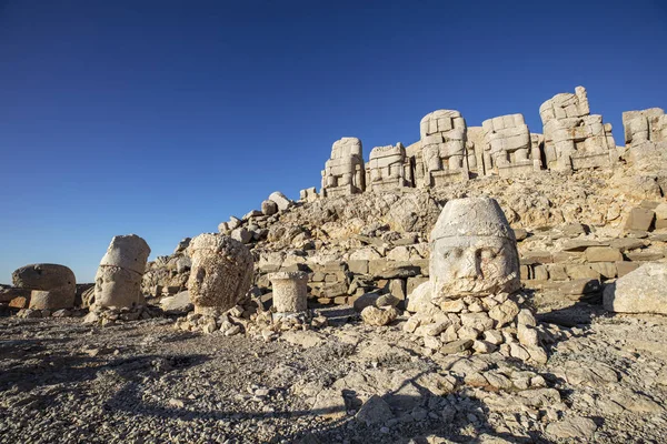 Estátuas Topo Montanha Nemrut Adiyaman Turquia — Fotografia de Stock