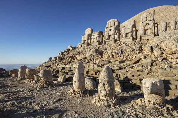 Estátuas Topo Montanha Nemrut Adiyaman Turquia — Fotografia de Stock