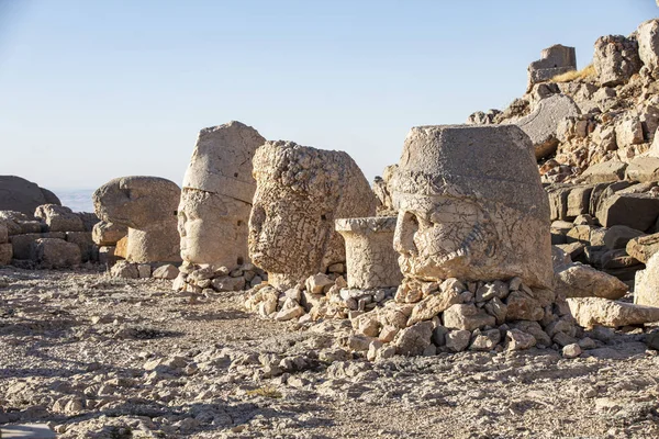 Estátuas Topo Montanha Nemrut Adiyaman Turquia — Fotografia de Stock