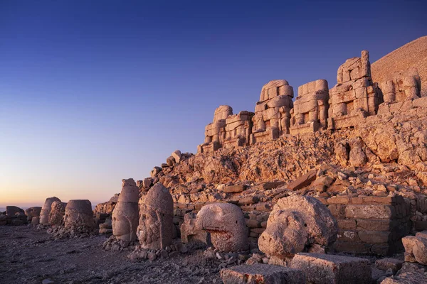 Estátuas Topo Montanha Nemrut Adiyaman Turquia — Fotografia de Stock