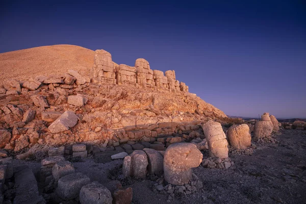 Estátuas Topo Montanha Nemrut Adiyaman Turquia — Fotografia de Stock