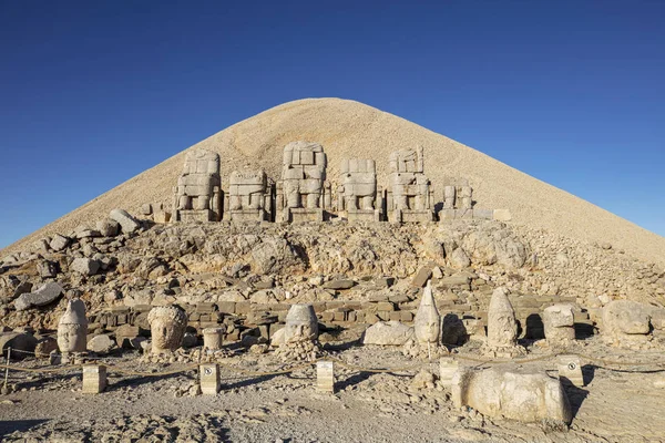 Posągi Szczycie Nemrut Adiyaman Turcja Obrazy Stockowe bez tantiem