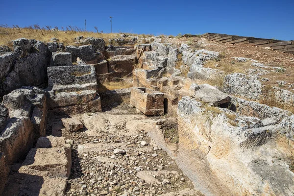 Vista Aérea Las Ruinas Pirin Perre Antik Kenti Una Pequeña — Foto de Stock