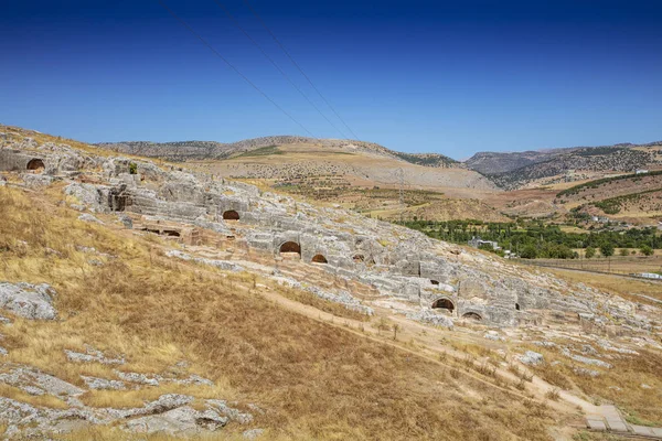 Aerial View Pirin Ruins Perre Antik Kenti Small Town Commagene — Stock Photo, Image