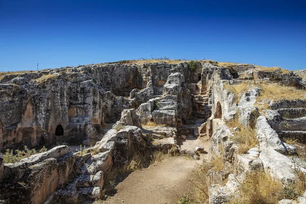 Widok Lotu Pirinowskiego Ruiny Perre Antik Kenti Małe Miasteczko Królestwa — Zdjęcie stockowe