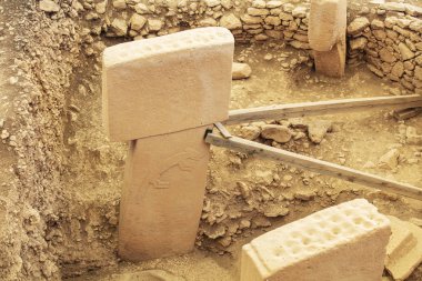 Göbeklitepe, Sanliurfa / Türkiye. Göbekli Tepe, Şanlıurfa, Türkiye 'de bir arkeoloji alanıdır.