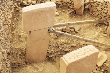Göbeklitepe, Sanliurfa / Türkiye. Göbekli Tepe, Şanlıurfa, Türkiye 'de bir arkeoloji alanıdır.