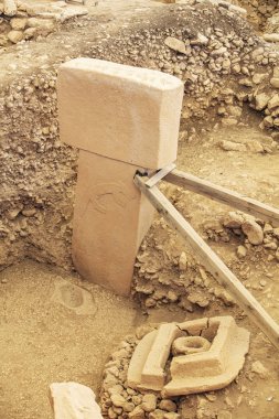 Göbeklitepe, Sanliurfa / Türkiye. Göbekli Tepe, Şanlıurfa, Türkiye 'de bir arkeoloji alanıdır.