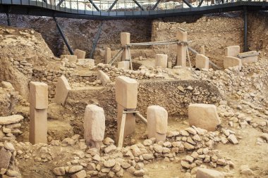 Göbeklitepe, Sanliurfa / Türkiye. Göbekli Tepe, Şanlıurfa, Türkiye 'de bir arkeoloji alanıdır.