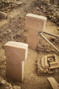Göbeklitepe, Sanliurfa / Türkiye. Göbekli Tepe, Şanlıurfa, Türkiye 'de bir arkeoloji alanıdır.