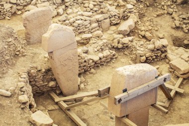 Göbeklitepe, Sanliurfa / Türkiye. Göbekli Tepe, Şanlıurfa, Türkiye 'de bir arkeoloji alanıdır.