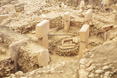 Göbeklitepe, Sanliurfa / Türkiye. Göbekli Tepe, Şanlıurfa, Türkiye 'de bir arkeoloji alanıdır.