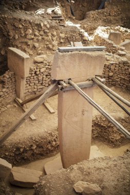 Göbeklitepe, Sanliurfa / Türkiye. Göbekli Tepe, Şanlıurfa, Türkiye 'de bir arkeoloji alanıdır.