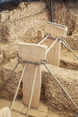 Göbeklitepe, Sanliurfa / Türkiye. Göbekli Tepe, Şanlıurfa, Türkiye 'de bir arkeoloji alanıdır.
